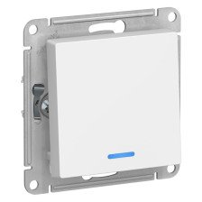 Выключатель 1-м скрытой установки с подсветкой Atlas Design ATN000113 белый
