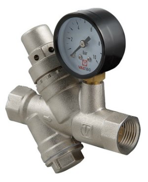 Подпиточный клапан с фильтром и манометром 1/2" VT.515.N