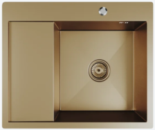 Мойка врезная 60х50 (3,0/0,8) h=200 Л бронза Mixline