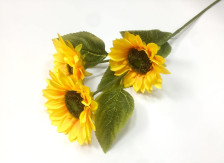Ветка Подсолнух Солнышко 65см 3головы