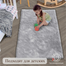 Коврик меховой SHAHINTEX (3 см) 100х150 голубая норка 23 S