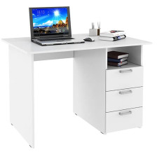 Стол письменный с ящиками Белый 1100x760x570