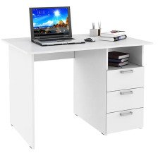 Стол письменный с ящиками Белый 1100x760x570