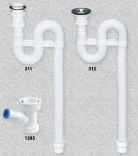 Сифон гофрированный металлическая сетка VIR белый 30980312 (30)