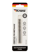 Сверло по металлу 3,5х70х39 мм «Стандарт+» (P6M5 M-2) (2 шт в блистере) DIN 338 Kranz, KR-91-0527