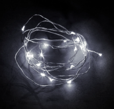 Гирлянда линейная Роса 20 LED 2м 5000К батарейки 2хАА IP 20 шнур 0,5м CL570