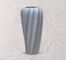 Ваза керамическая 16х34,5 см светло-серый мат