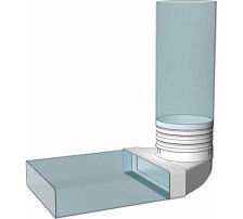 Колено соединительное 204х60х150мм 620СК15КП