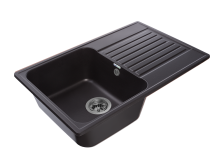 Мойка GranFest QUARZ  чаша+крыло 736х476 (черный) арт GF-Z-78