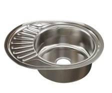 Мойка врезная 50х77 (0,6) h=160 овальная Л Mixline