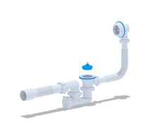 Обвязка для ванны полуавтомат с плоским сифоном 520мм АНИ ЕМ701