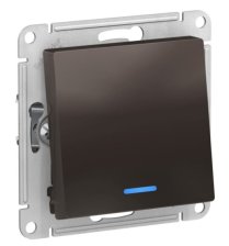 Переключатель 1-м скрытой установки с индикатором Atlas Design ATN000663 мокко