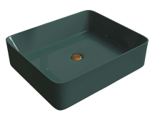 Раковина накладная GR-3016OLM светло-зеленая матовая (48х37х14)