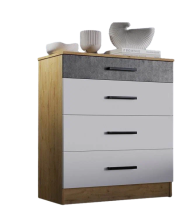 Комод Адель 800-4Я Дуб вотан/Белый