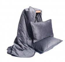 Покрывало микрофибра Парадиз темно-серый 240х260 2 наволочки 50х70 Бел-Поль