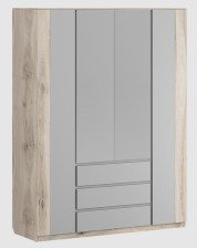 Шкаф для одежды "Хельга" Р 393.01 Дуб солерно+Белый