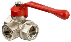 Кран шаровый для воды 3/4" трехходовой тип "L" VALTEC VT.360