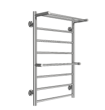 Полотенцесушитель "Аврора" П8 500х800 с 2 полками боковое подключение 500, нерж сталь Терминус