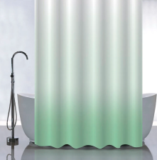 Штора для ванной комнаты 180х180см САНАКС ПЕРЕХОД-САЛАТОВЫЙ, без колец 01-105