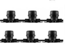 Гирлянда 230V  10 E27 черный, шаг 50cm, IP 65, 8м (3м сетевой шнур),  CL50-8