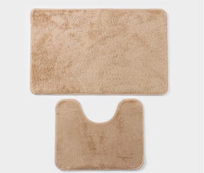 Набор ковриков для ванной 2шт Доляна Софт бежевый
