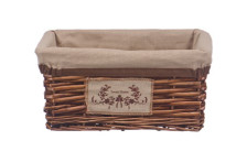 Корзина стеллажная  "Орех" коричневый Д280, Ш190, В130