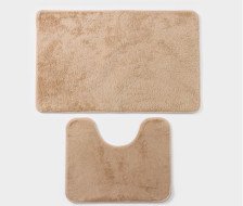 Набор ковриков для ванной 2шт Доляна Софт бежевый