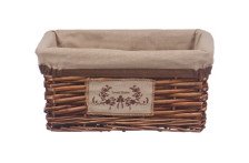 Корзина стеллажная  "Орех" коричневый Д280, Ш190, В130