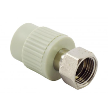 Муфта полипропиленовая комбинированная D32-3/4 с накидной гайкой Vekplast