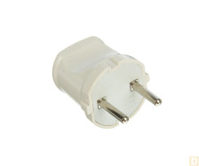 Вилка универсал 6А 250В б/з белая А113