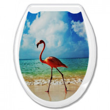 Сиденье для унитаза AQUA Prime Фотопринт ФЛАМИНГО