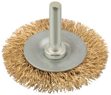 Щетка-крацовка 100мм круговая ст латуниров со шпилькой MOS 38485М