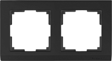 Рамка 2-м WL04-Frame-02-black Stark черная