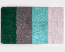 Коврик для ванной комнаты AQUA-Prime Silver бирюзовый 60х100см 2239