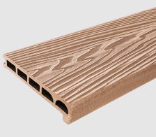 Ступень узкая (полуступень) T-DECKS PREMIUM 3D орех браш (3000х170х25 мм)