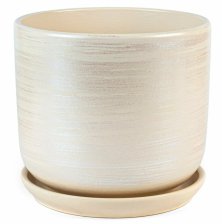 Горшок кер с/п Галактика №5 5,4л 22х19см цилиндр бежевый