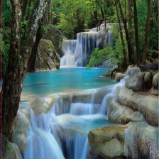 Штора для ванной комнаты 180х200см BRIMIX ВОДОПАД, фотопечать, без колец 02-06