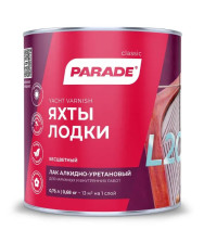 Лак яхтный полуматовый L20 (0,75л) Parade