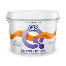 Краска для стен и потолка белая матовая (13кг) Formula Q8 