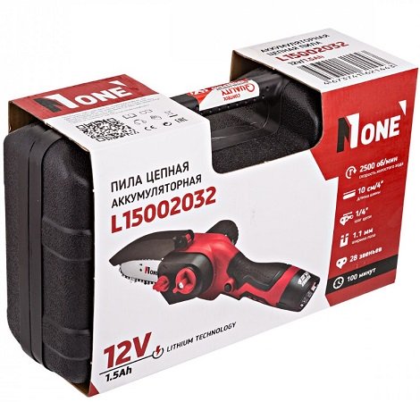 Пила NUMBER ONE L15002032 12В 2х1.5Ач цепная