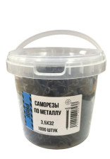 Саморезы 3,5х32 для крепления ГКЛ к металлу 1000 шт/уп ведро