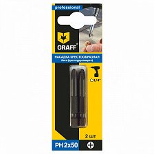 Бита PH 2х50мм 2шт GRAFF H0250