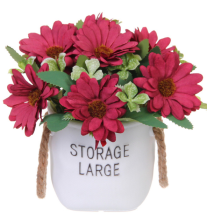 Цветочная композиция Мечта 10х20см ромашки бордовые 951-535