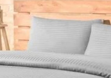 Наволочка страйп-сатин 50х70 см серый Mariya DeLuxe