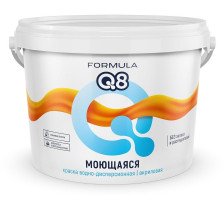 Краска моющая белая матовая (3л) Formula Q8