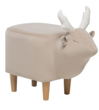 Пуф Leset Maral COMBI, Velutto 18(бежевый)/Velutto 01(белый)