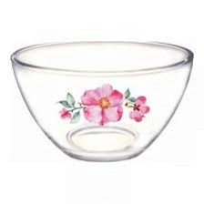 Салатник стекл  Гладкий 13 см Акварельные цветы С1542