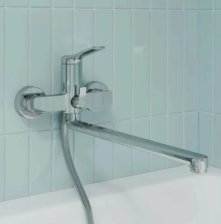 Смеситель для ванны однорычажный IDDIS Parker PARSB02i10WA длинный излив, без аксессуаров, глянцевый хром