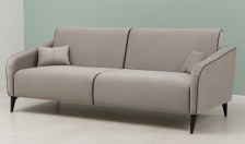 Диван-кровать Ноэль Арт ТД449 (Velutto 08 светлый кварцевый серый/Velutto 19 темно-серый)