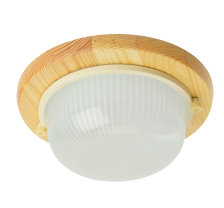 Светильник (банник) 60W дерево круг Е27 НБО 03-60-011 IP54 клен 11569